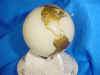 Close-up view of the B'earthday Globe Candle