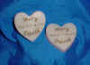 Mary/David personalized heart candle