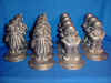 Finished polished pewter Raggedy Ann & Andy bookends