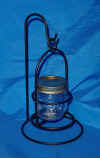 Jelly jar candle holder with stand