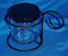 Wire loop jar candle holder