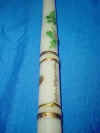 Close-up of candle repair and personalizing